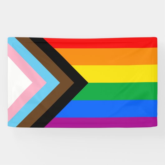 Banderoles LGBTQ+ Indicateur de fierté de progrès (Horizontal)