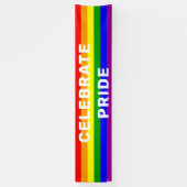 Banderoles LGBTQIA Pride Arc-en-ciel (Vertical)