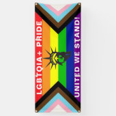 Banderoles LGBTQIA+ "Unis nous nous tenons" FIDE Parade/Mur (Vertical)