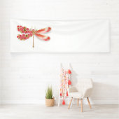 Banderoles libellule de fleurs avec sakura de bijoux (Insitu)