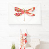 Banderoles libellule de fleurs avec sakura de bijoux (Insitu)