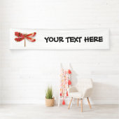 Banderoles libellule de fleurs avec sakura de bijoux (En situation)