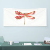 Banderoles libellule de fleurs avec sakura de bijoux (Salon professionnel)