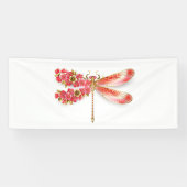Banderoles libellule de fleurs avec sakura de bijoux (Horizontal)