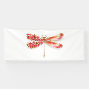 Banderoles libellule de fleurs avec sakura de bijoux