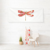 Banderoles libellule de fleurs avec sakura de bijoux (Insitu)