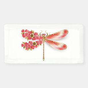 Banderoles libellule de fleurs avec sakura de bijoux
