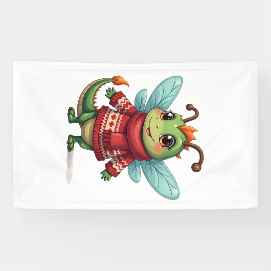 Banderoles Libellule de Noël cosy (Horizontal)