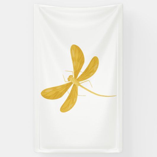 Banderoles libellule jaune (Vertical)