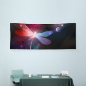 Banderoles libellule rouge brillante (Salon professionnel)