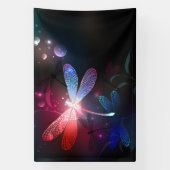 Banderoles libellule rouge brillante (Verticale)