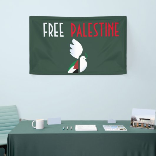 Banderoles Libérer la Palestine (Salon professionnel)
