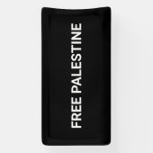 Banderoles Libérez la Palestine noir blanc texte personnalisé (Verticale)