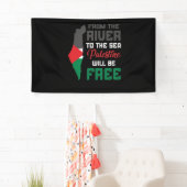 Banderoles Libérez la Palestine pour mettre fin au drapeau de (En situation)