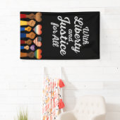 Banderoles Liberté et justice pour tous pour la liberté de pr (En situation)