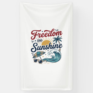 Banderoles Liberté Et Soleil Vintage Design De Chemise De Pla