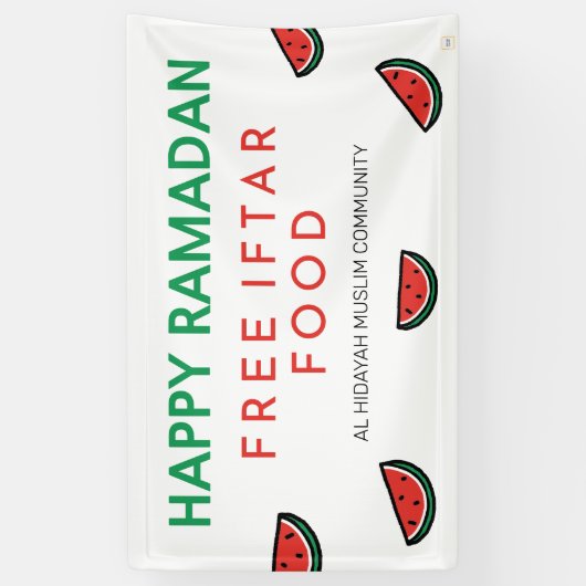 Banderoles Libre Iftar Ramadan Mubarak Charity Event (Vertical)
