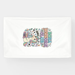 Banderoles Licorne Boba Licorne Club Kawaii Typographie Desig