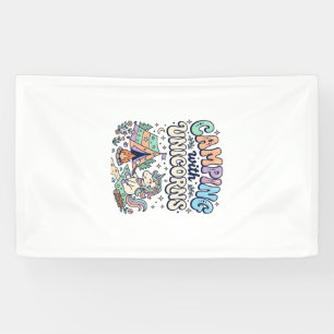 Banderoles Licorne Camping avec Licorne Kawaii Autocollant et