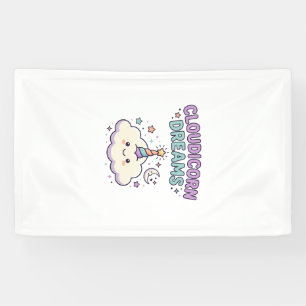Banderoles Licorne Cloudicorn Dreams Tendance Graphique Tee D