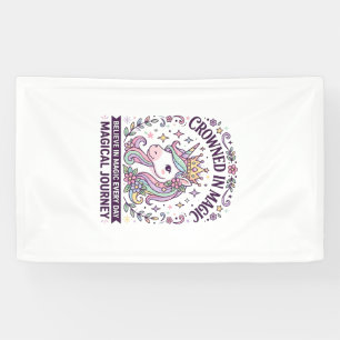 Banderoles Licorne Couronnée en Typographie Gras Graphique T