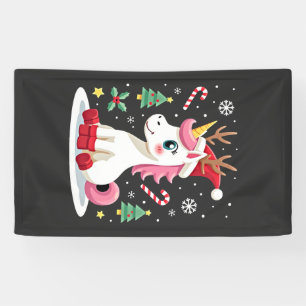 Banderoles Licorne de Noël Mignon Magique Xmas Petites Filles
