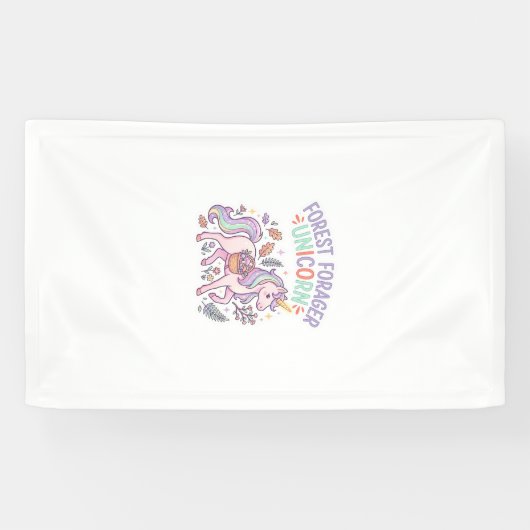 Banderoles Licorne Forest Forager Licorne Conception Graphiqu (Horizontal)
