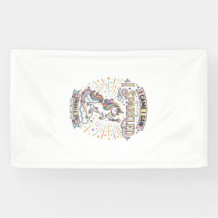 Banderoles Licorne J'arrivai Je Vis Je Scintillai Impression
