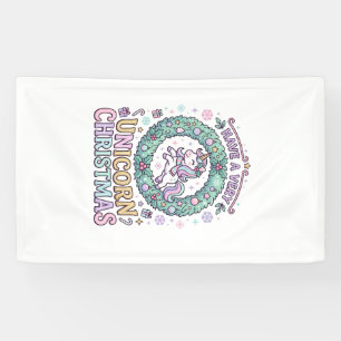 Banderoles Licorne ont un très Noël Licorne Gras Typogra