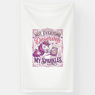 Banderoles Licorne Pas tout le monde ne mérite mes paillettes