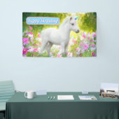 Banderoles Licorne Poney Blanc (Salon professionnel)