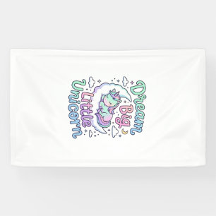 Banderoles Licorne rêve grand petit cadeau licorne idée vecte