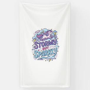 Banderoles Licorne Tempétueux mais Étincelant Rétro Style Cad