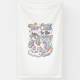 Banderoles Licorne Trop Mignonne pour être Ordinaire Vecteur