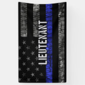 Banderoles Lieutenant Thin Blue Line Drapeau désorganisé (Vertical)