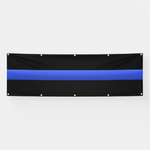 Banderoles Ligne Bleue Mince extra Grande