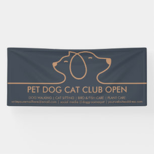 Banderoles Ligne Chic Minimaliste Logo Chien et Chat