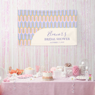 Banderoles Ligne Pastel Groovy Mariage Personnalisé