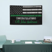 Banderoles Ligne verte mince de l'Armée de retraite militaire (Salon professionnel)