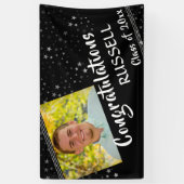 Banderoles Lignes et étoiles | Noir modifiable | Diplôme phot (Vertical)