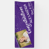 Banderoles Lignes et étoiles | Purple modifiable | Diplôme ph (Vertical)