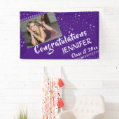 Banderoles Lignes et étoiles | Purple modifiable | Diplôme ph (En situation)