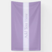 Banderoles Lila clair violet élégant personnalisable (Vertical)