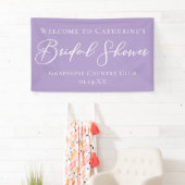 Banderoles Lilac Purple Bridal Shower Party Custom Welcome (En situation)