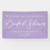 Banderoles Lilac Purple Bridal Shower Party Custom Welcome (Horizontal)