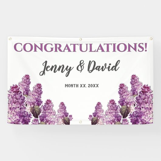Banderoles Lilac Spring Garden Mariage suspendu (Horizontal)