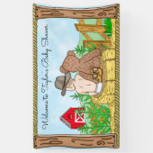 Banderoles Lil'Cowboy et Teddy Bear Baby shower (Vertical)