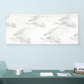 Banderoles Line Art, Seashell, Harpe Banner (Salon professionnel)