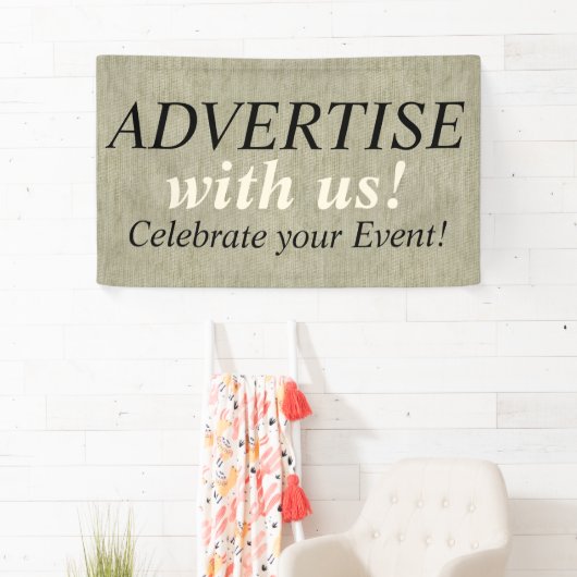 Banderoles Linen Canvas sans soucis motif 3 + vos idées (En situation)