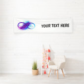 Banderoles L'infini avec plume violette (Insitu)
